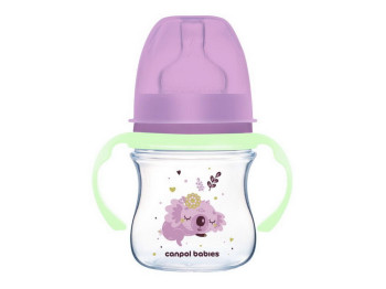 Пляшка антиколікова з широким отвором 120 мл Easystart Sleepy Koala - рожева. Canpol Babies 35/236_p