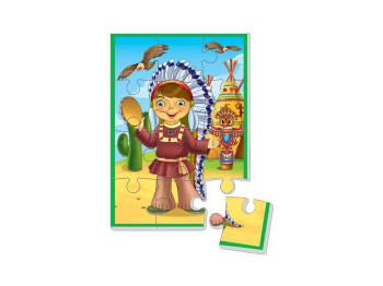 Мягкие пазлы Мальчик индеец, Vladi Toys