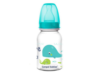 Пляшка PP LOVE&SEA 120 мл - бірюзова. Canpol Babies 59/300_tur