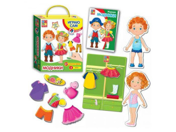 Магнитная игра-одевашка Модники, Vladi Toys