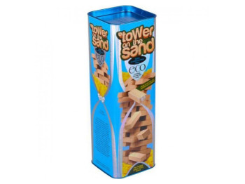 Настольная игра баланс Tower on the Sand, 30 см, с деревянными брусками, Danko Toys