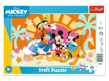 Пазли Trefl Mickey Mouse and Friends Допитливий Міккі та його друзі, 15 елементів