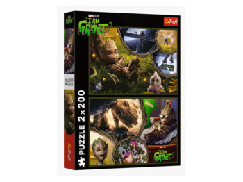 Пазли 2 в 1 Trefl Marvel Я є Грут, 2 х 200 деталей