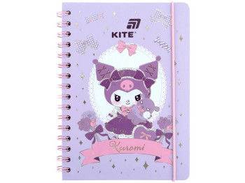 Блокнот А5 на спирали Kuromi Kite HK26-190-2, клетка, 80 листов