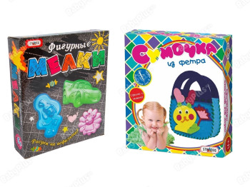 Сумочка из фетра и Фигурные мелки, Strateg