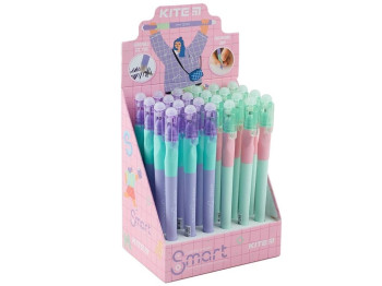Ручка гелева «пиши-стирай» Smart, синя, Kite, (ціна за 1шт)