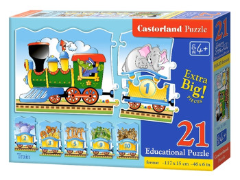 Пазли Educational, Паравоз, 21 елемент, Castorland