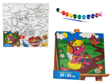 Набор для творчества Раскраска по номерам Coloring by numbers 31х31см, Danko Toys