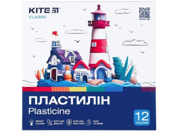 Пластилин Classic 12 цветов 240 грамм