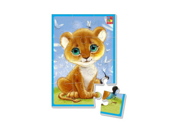 Мягкие пазлы Львенок, 12 элементов, Vladi Toys