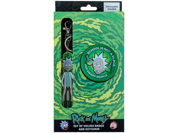 Набір бейдж на липучці та підвіска 2 шт, Rick & Morty, Kite