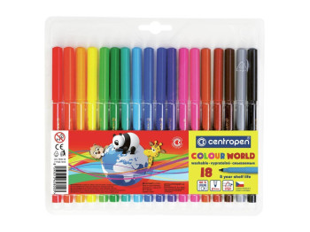 Фломастери 18 кольорів. Centropen 7550/18 ТП