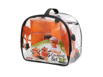 Набор игровой посуды Cooking set, 26 см, в сумке, 25 предметов, Юника