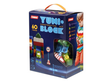 Конструктор детский Yuni-Block, 60 деталей, блоки с элементами дороги, Юника