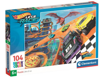 Пазлы Скоростная гонка Hot Wheels Clementoni, 104 элемента