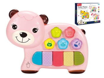 Пианино игрушечное Bear Puzzle 18 см, светящееся и музыкальное, обучающее, микс видов (цена за 1шт)