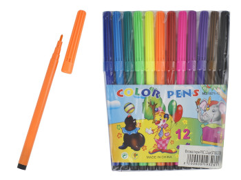 Фломастеры PVC 12 цветов (цена за упаковку 12шт)
