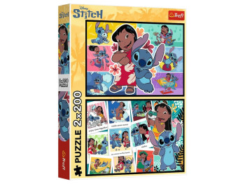 Пазли Trefl Lilo&Stitch Щасливе життя Стіча, 2 х 200 елементів