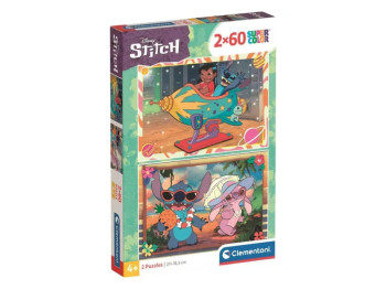 Пазлы 2х60 элементов, Лило и Стич, Clementoni 24822