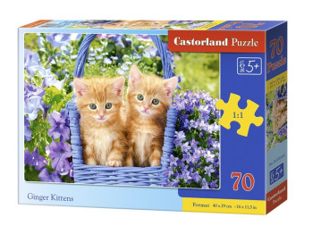 Пазлы Рыжие котята, 70 элементов, Castorland