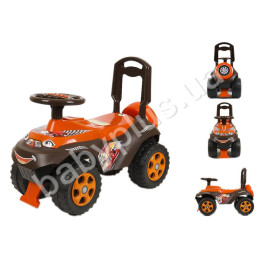 Толокар Автошка. TM Doloni Toys 0142-01.  ОРАНЖЕВО-КОРИЧНЕВЫЙ. Рассказывает ПДД и поет. Укр. яз.