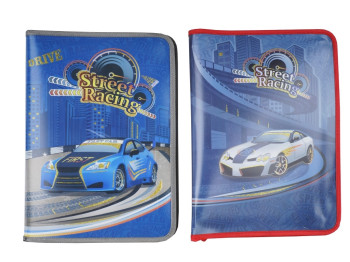 Папка пластикова А4 на блискавці, STREET RACING, KIDIS 7472