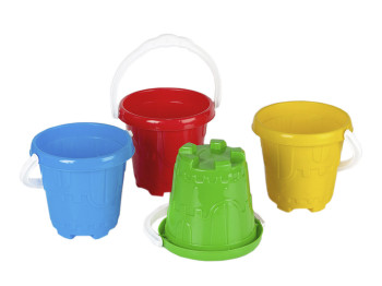 Відерце для піску Замок ІП20002, 17,5 см, для формування піщаних фігур, Toys-plast