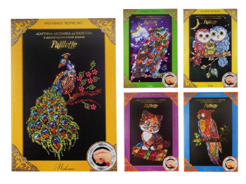 Набор для творчества Мозаика из пайеток. DankoToys BN-02-01-10 (Повреждена коробка)