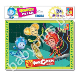 Мягкие пазлы А4 Фиксики, Vladi Toys