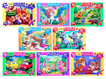 Пазлы 120 элементов, Danko Toys ДТ-ПЗ-05-30; (цена за 1шт)