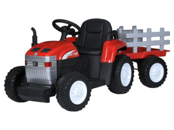 Трактор дитячий Bambi Racer, з причепом, 2 мотори 45W, акумулятор 12V7AH, MP3, USB, EVA-колеса, черв