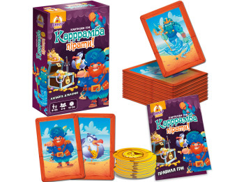 Гра настільна карткова Карррамба пірати, 50 карток, збір монет, Vladi Toys