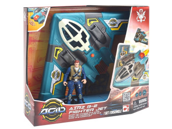 Игровой набор истребитель со светом и звуком AIRZ B-2 Fighter Jet, фигурка агента, ACID