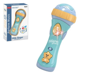 Микрофон игрушечный Little Singer 24 см, музыкальный со светом