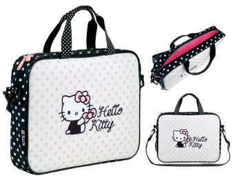 Сумка школьная текстильная для А4 Kite Hello Kitty, 27x34x7 см, на молнии, Kite