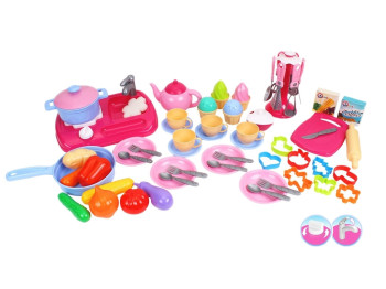 Кухня игровая с мойкой Kitchen set, 51,5 см, с аксессуарами, Технок