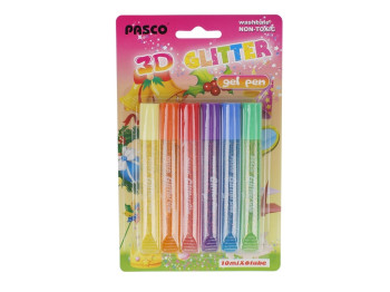 Клей з блискітками 3D color 6 шт. Pasco F-019-06