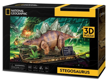 Тривимірна головоломка-конструктор National Geographic Dino Стегозавр. Cubic Fun DS1054h
