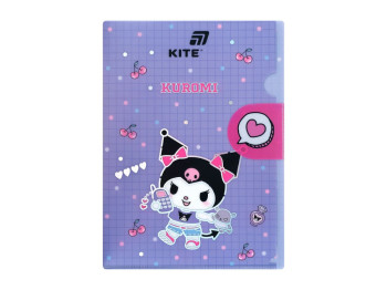 Папка-уголок с клапаном Kuromi HK25-248-1, формат A4, полипропилен, Kite