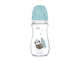 Пляшка з широким отвором антиколікова Easystart - Toys 300 мл синя машина. Canpol Babies 35/222_blu