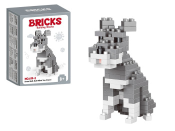 Конструктор фигурка пес Bricks, 7 см, сборная модель