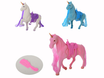 Фігурка лялькова кінь, 16 см, з аксесуаром, BabyToys