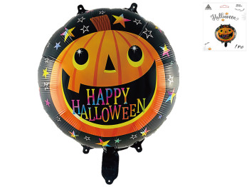 Фольгированный воздушный шарик Happy Halloween с тыквой, 45 см