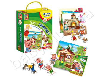 Игра с липучками Прятки + театр, Vladi Toys
