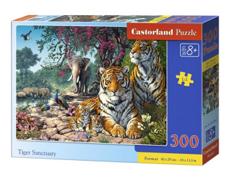 Пазли Заповідник тигрів, 300 елементів, Castorland B-030484