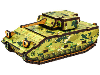 Дерев’яний 3D конструктор «Turbo Tank», 45 деталей