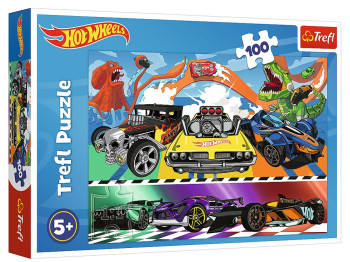 Пазлы Скоростные авто, Hot Wheels, 100 элементов, Trefl