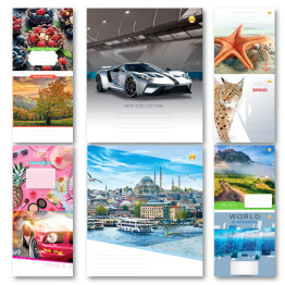 Зошит 48 арк. лінія (тверда) Мікс 48ЛВ1 10к. (Ціна за упаковку 10 шт.)