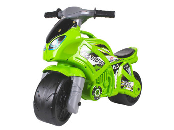 Толокар спортивний мотоцикл двоколісний зелений, ТехноК