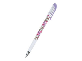 Ручка шариковая Axent Floral White, 0.5 мм, синие чернила
